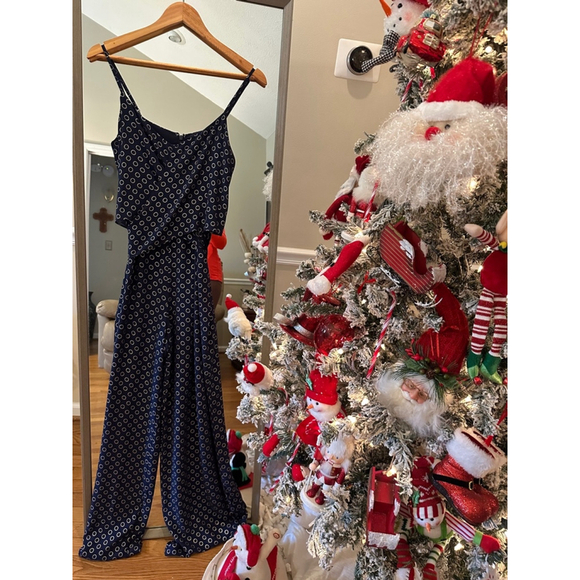 Women's Michael Kors Jumpsuit, M, Navy, Gold - Picture 2 of 6